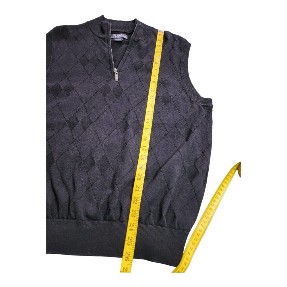 NWOT PGA Tour | Golf Vest | Men's Large | Black 1/4 Zipper - Picture 8 of 11